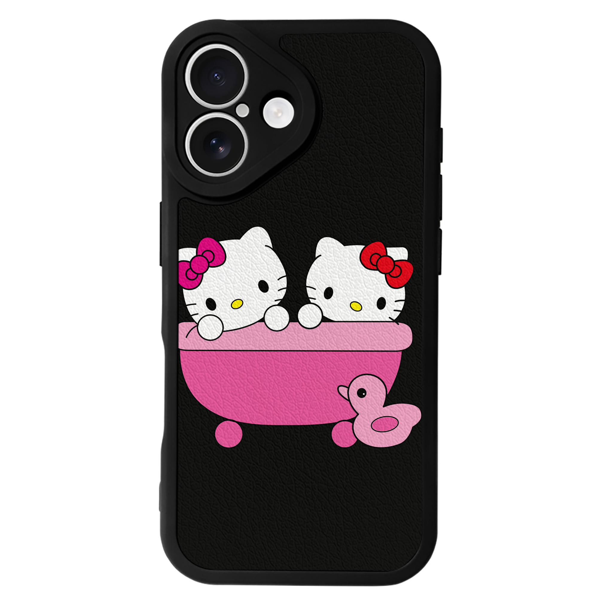 （画像用） Hello Kitty ハローキティ 【iPhone 16シリーズ対応】シリコンスマホケース（レザー調） 材質：シリコン